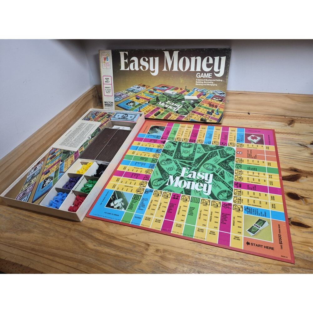 1974 The Game of Easy Money Vintage Milton Bradley Made in USA **COMPLETE**